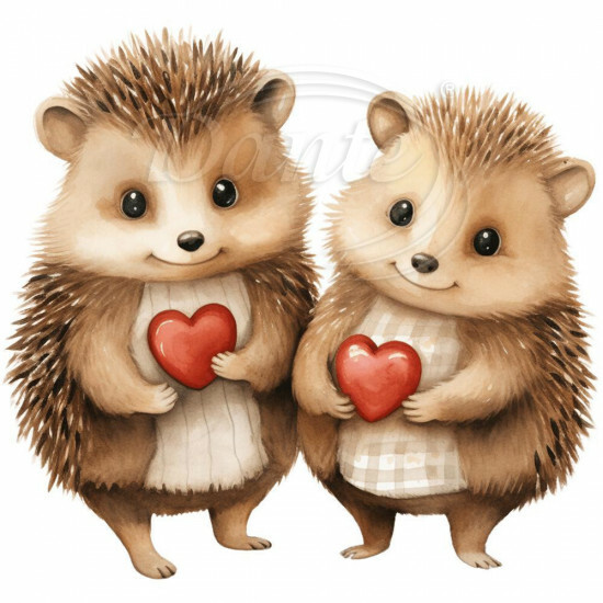 Nažehlovačka Ježci se srdíčky - NAŽ727/hl