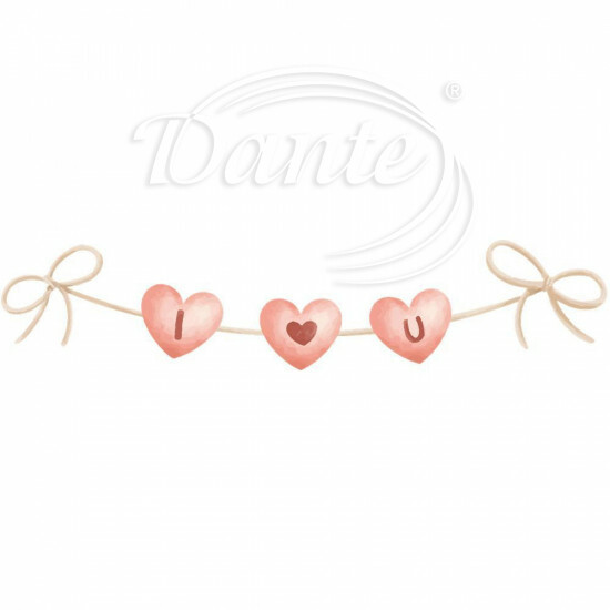 Nažehlovačka srdíčka na provázku i love you - NAŽ804/hl