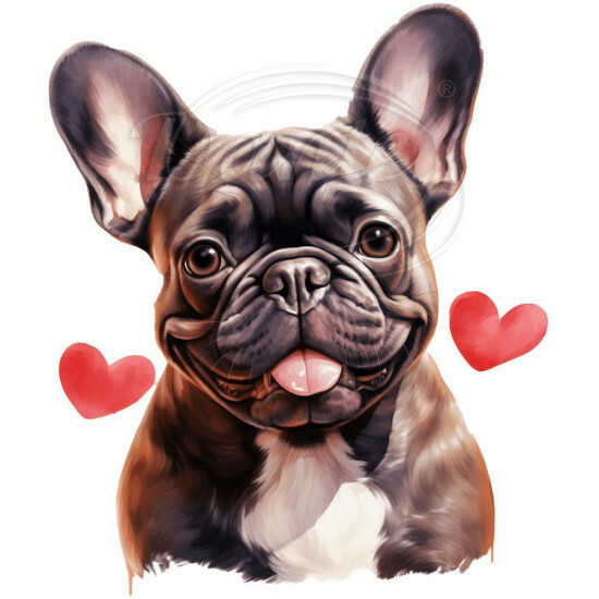 Nažehlovačka Mops a srdíčka - NAŽ766/hl