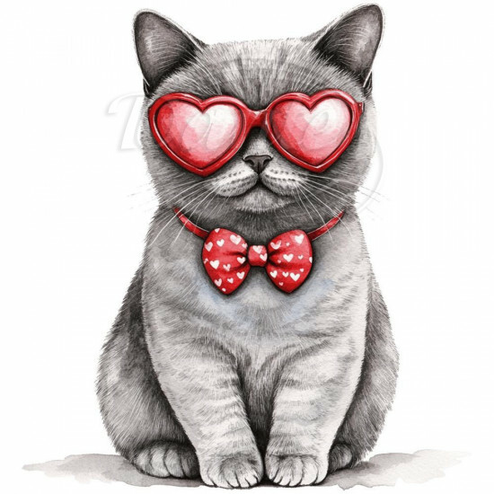 Nažehlovačka Zamilovaná Britská kočka - NAŽ823/hl