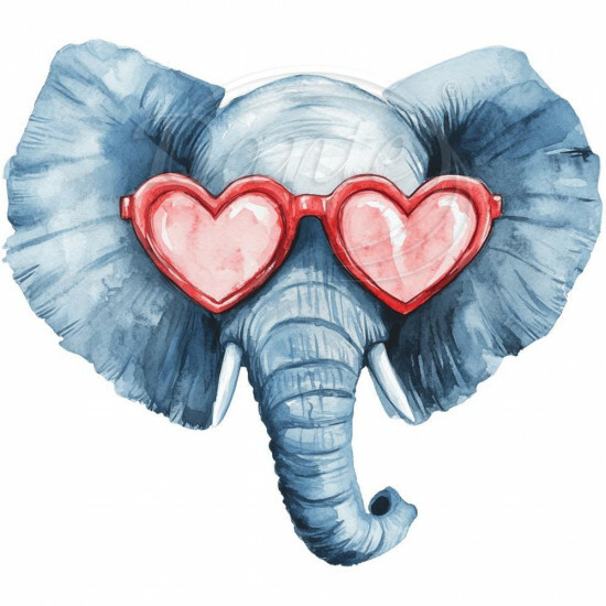 Nažehlovačka Slon a růžové brýle - NAŽ796/hl