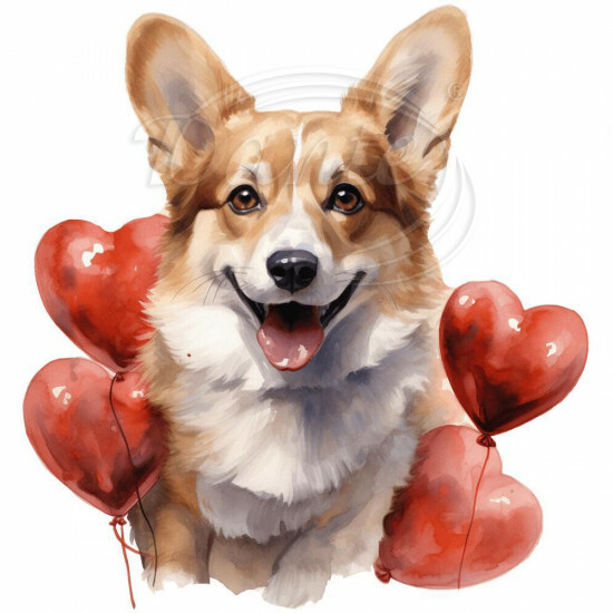 Nažehlovačka Corgi se srdíčky - NAŽ699/hl