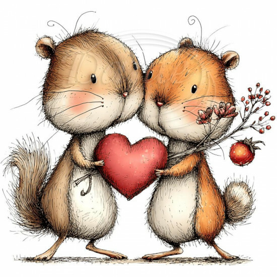 Nažehlovačka Zamilovaní chipmunkové - NAŽ835/hl