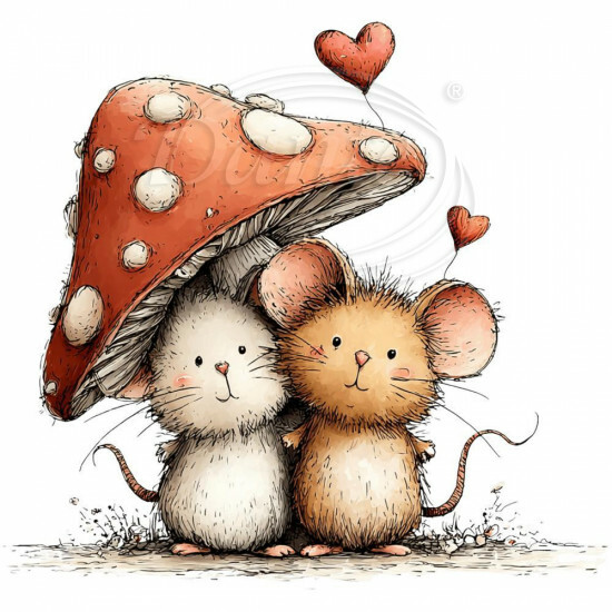 Nažehlovačka Zamilované myšičky - NAŽ825/hl