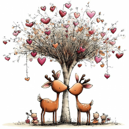 Nažehlovačka Láska v srdíčkovém lese - NAŽ747/hl