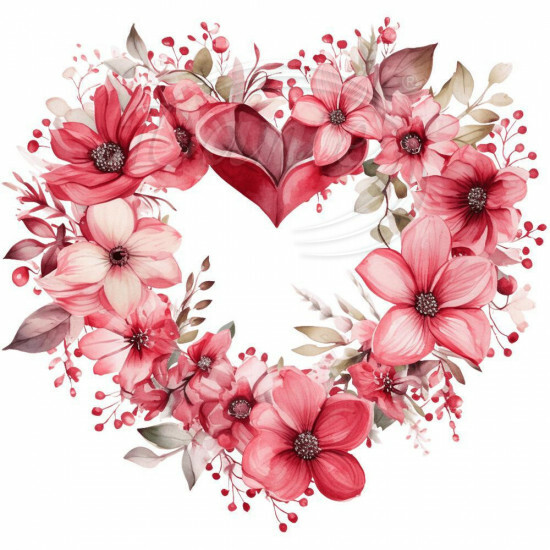 Nažehlovačka Květinové srdce 2 - NAŽ744/hl