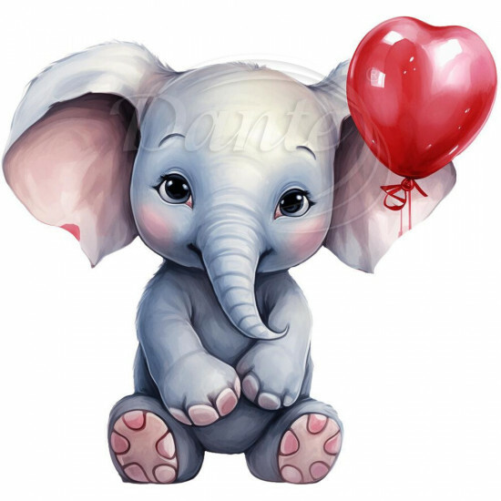 Nažehlovačka Slůně s balónkem - NAŽ798/hl