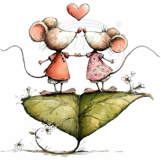 Nažehlovačka Zamilované myšičky 4 - NAŽ828/hl