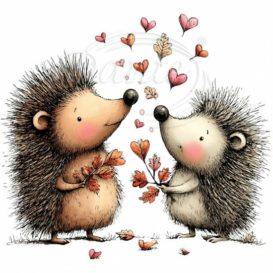 Nažehlovačka Zamilovaní ježci - NAŽ837/hl