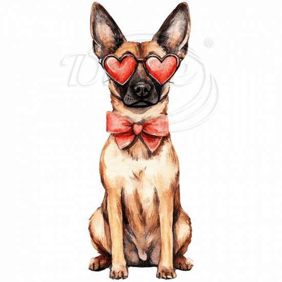 Nažehlovačka Vlčák brýle srdce - NAŽ818/hl