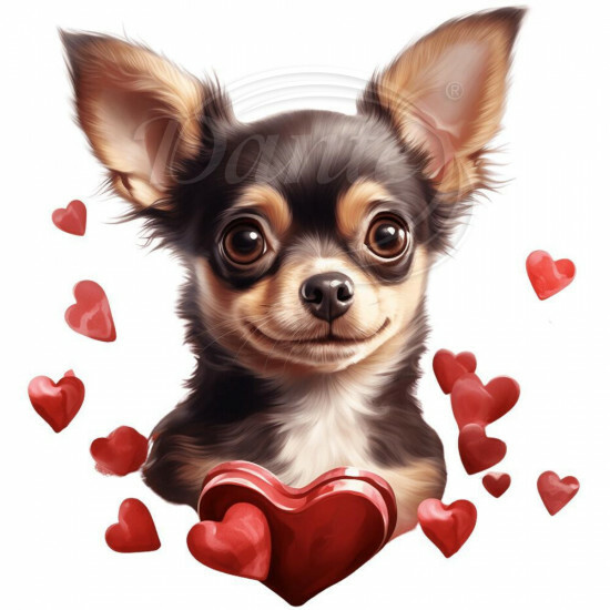 Nažehlovačka Čivava se srdíčky - NAŽ702/hl