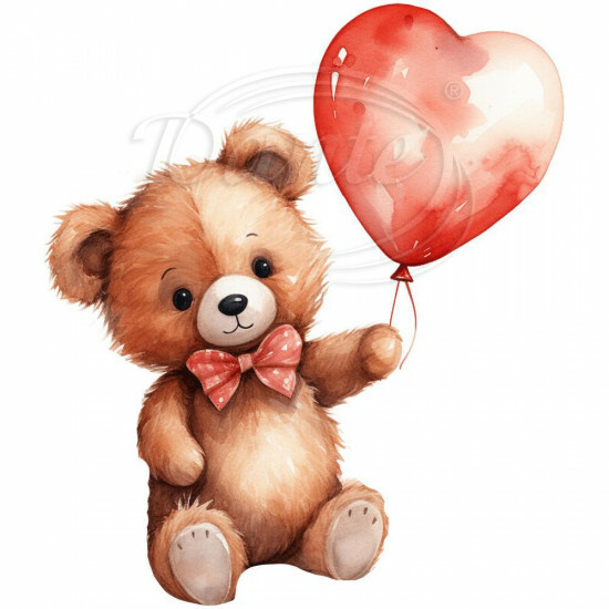 Nažehlovačka Medvídek s balónkem srdce - NAŽ763/hl