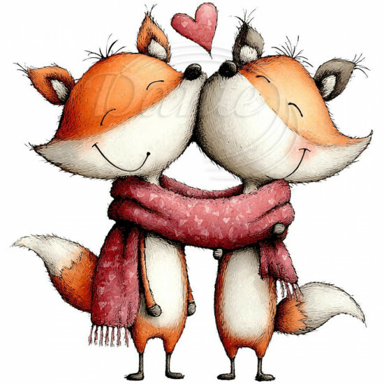 Nažehlovačka Zamilované lištičky - NAŽ824/hl