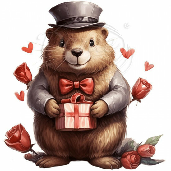 Nažehlovačka Bobr s dárečkem - NAŽ694/hl