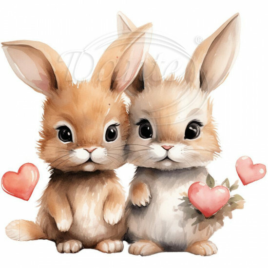 Nažehlovačka Zamilovaní zajíčci - NAŽ839/hl