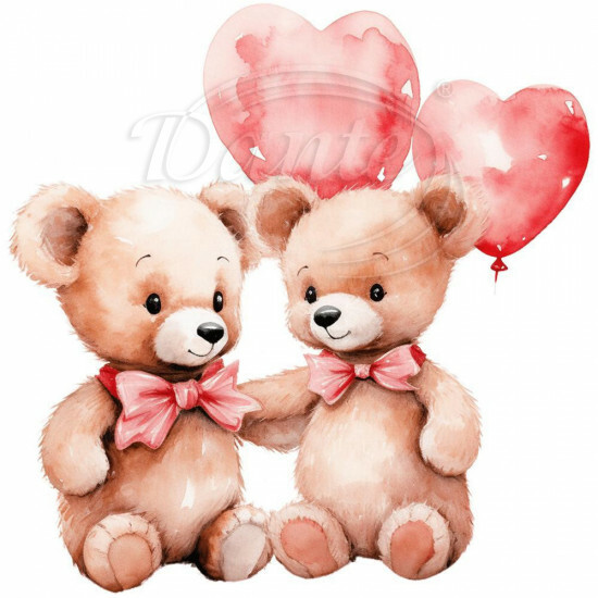 Nažehlovačka Medvídci a balónky lásky - NAŽ761/hl