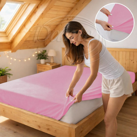 Prostěradlo jersey růžová 11 - ART13806