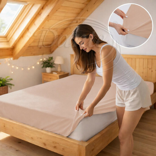 Prostěradlo jersey bílá káva 27 - ART13801