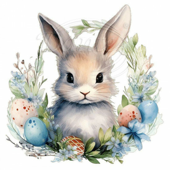 Nažehlovačka Velikonoční věneček se zajíčkem - NAŽ961/hl