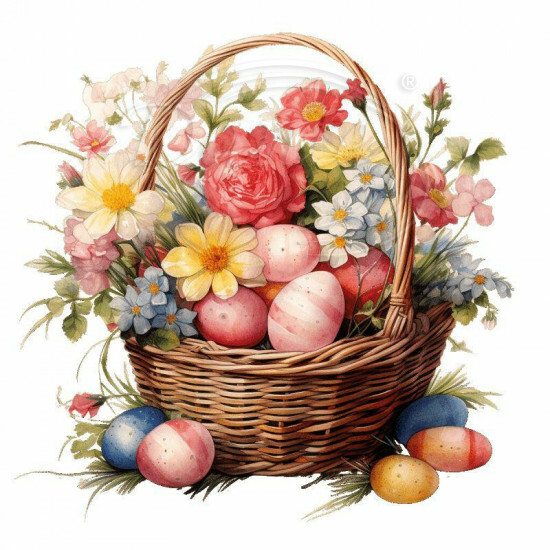 Nažehlovačka Košík s kraslicemi 5 - NAŽ902/hl