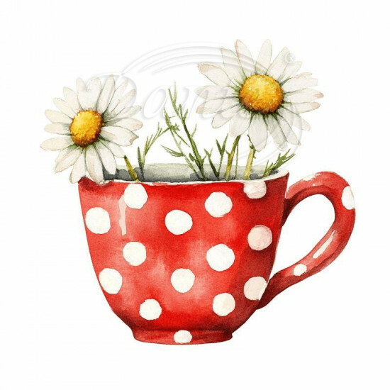 Nažehlovačka Kopretiny v hrníčku - NAŽ896/hl