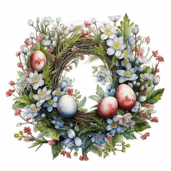 Nažehlovačka Velikonoční věneček 6 - NAŽ957/hl