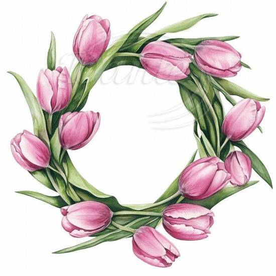 Nažehlovačka Věnec tulipánů - NAŽ964/hl