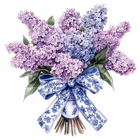 Nažehlovačka Šeříky s mašlí - NAŽ941/hl