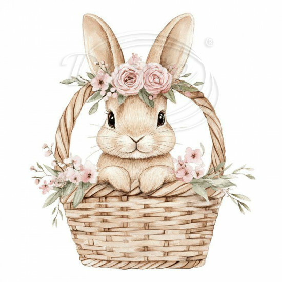 Nažehlovačka Velikonoční zajíček v košíku - NAŽ963/hl