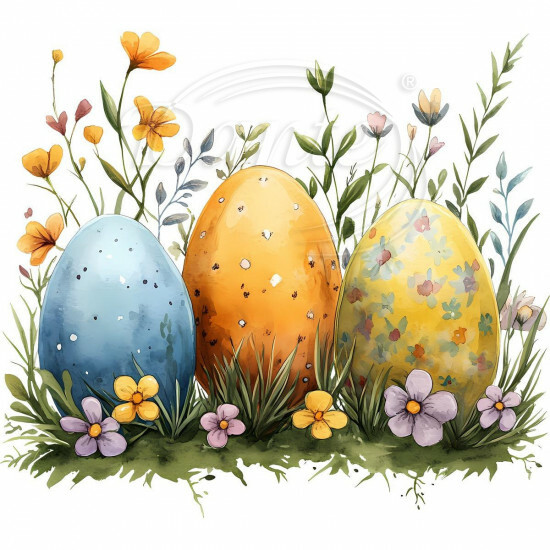 Nažehlovačka Velikonoční vajíčka v květinkách - NAŽ988/hl