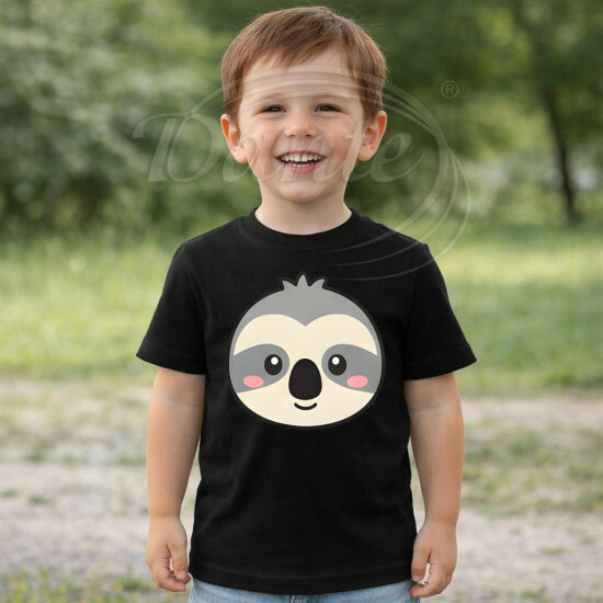 Dětské tričko černé Lenochod - TRČ/LE/če/hl