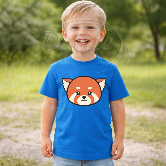 Dětské tričko modré Panda červená - TRČ/PČ/mo/hl