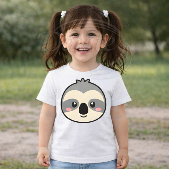 Dětské tričko bílé Lenochod - TRČ/LE/bi/hl