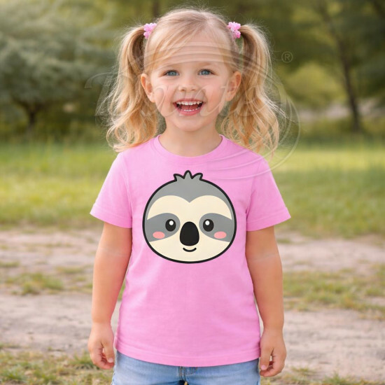 Dětské tričko růžové Lenochod - TRČ/LE/ru/hl