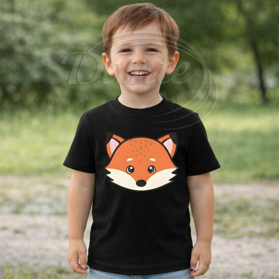 Dětské tričko černé Liška - TRČ/LI/če/hl