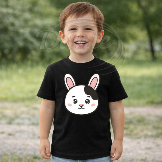 Dětské tričko černé Králík - TRČ/KR/če/hl