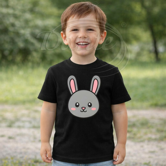 Dětské tričko černé Zajíc - TRČ/ZA/če/hl
