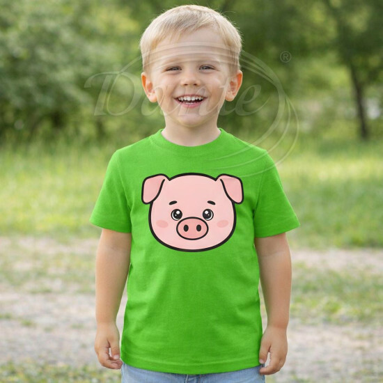 Dětské tričko zelené Prase - TRČ/PR/ze/hl