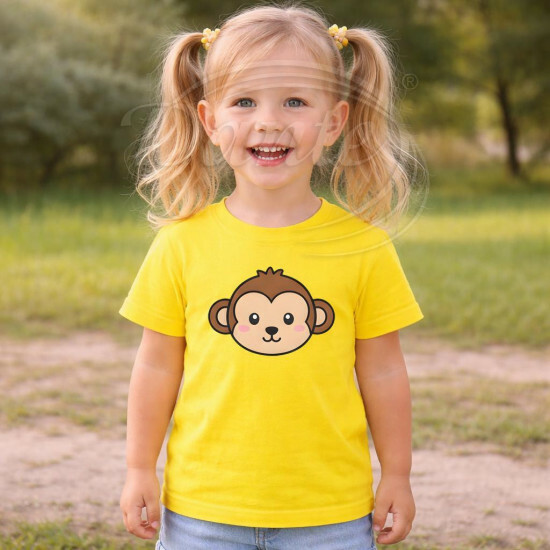 Dětské tričko žluté Opička - TRČ/OP/žl/hl