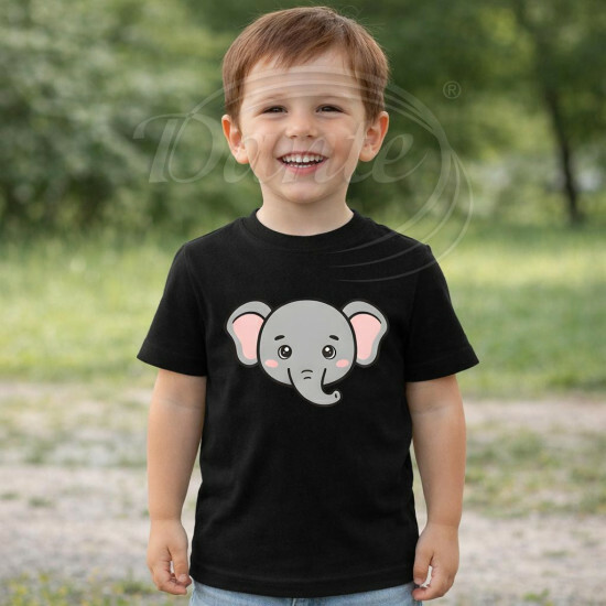 Dětské tričko černé Slon - TRČ/SL/če/hl