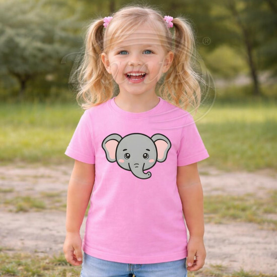 Dětské tričko růžové Slon - TRČ/SL/ru/hl