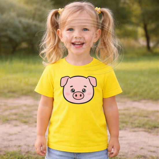 Dětské tričko žluté Prase - TRČ/PR/žl/hl