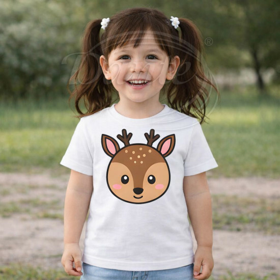 Dětské tričko bílé Srnec - TRČ/SR/bi/hl