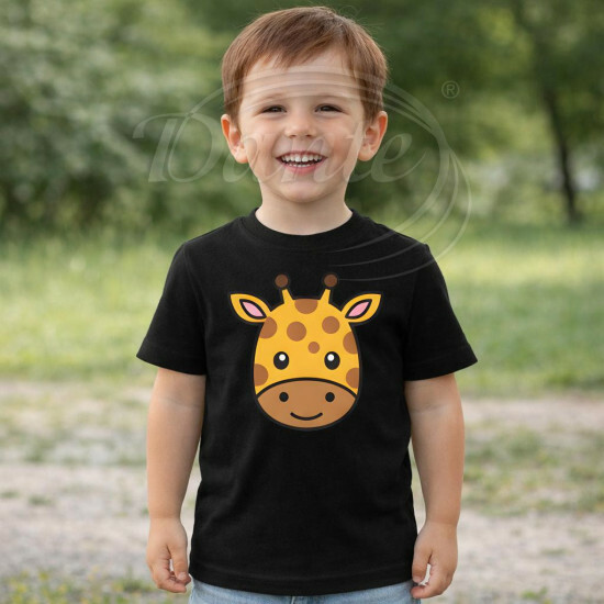 Dětské tričko černé Žirafa - TRČ/ŽI/če/hl