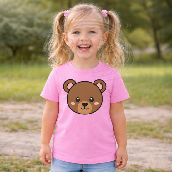 Dětské tričko růžové Medvěd - TRČ/ME/ru/hl