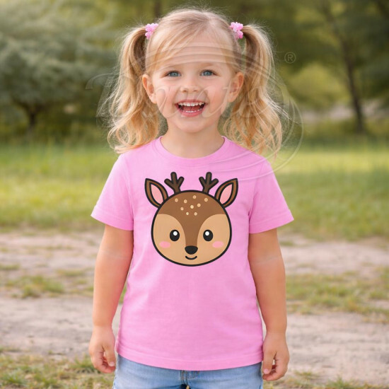 Dětské tričko růžové Srnec - TRČ/SR/ru/hl