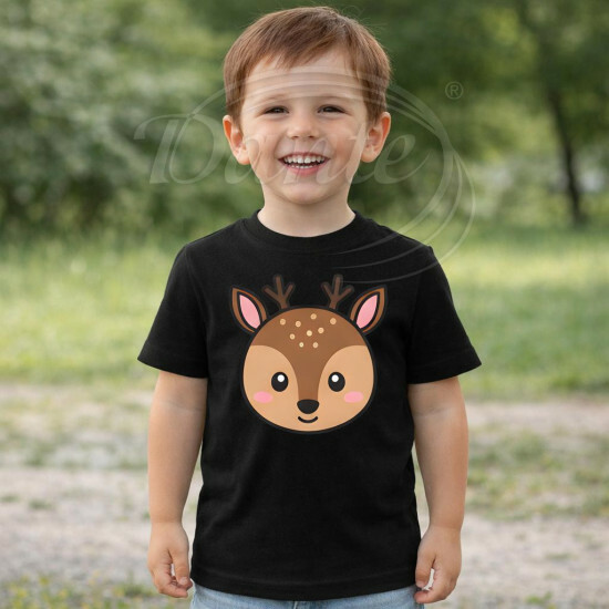 Dětské tričko černé Srnec - TRČ/SR/če/hl