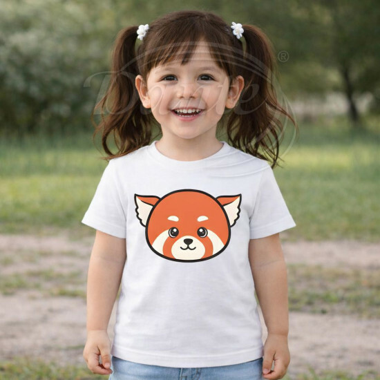 Dětské tričko bílé Panda červená - TRČ/PČ/bi/hl