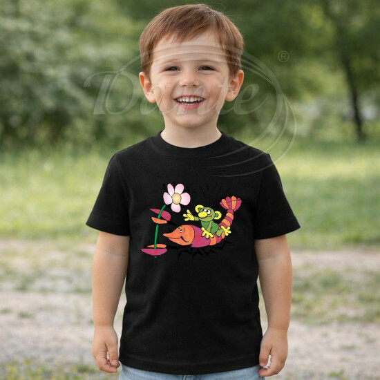 Dětské tričko černé Rákosníček rak - DTLi262/hl