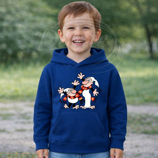 Dětská modrá mikina Křemílek a Vochomůrka mávají - DTLi149/hl